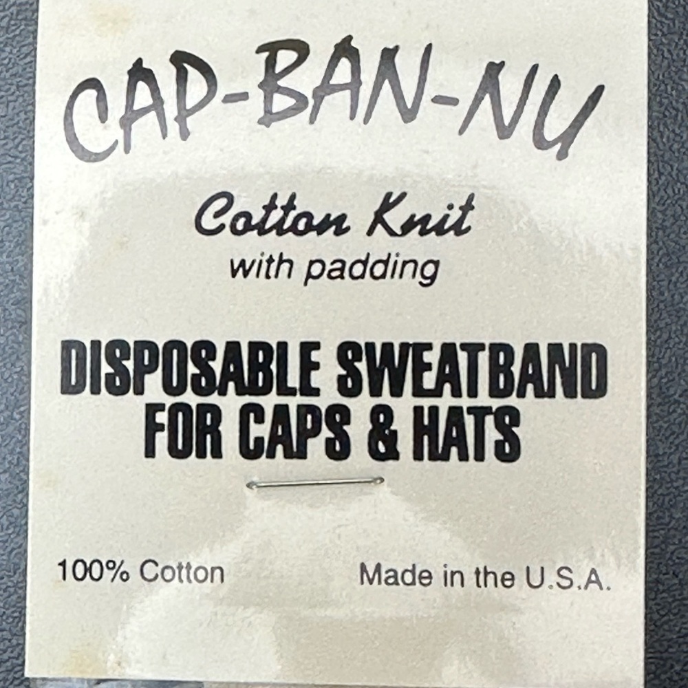 New Cap-Ban-Nu Disposable Sweatband For Caps‎ & Hats Beige Lot of 3 Padded - Picture 3 of 7